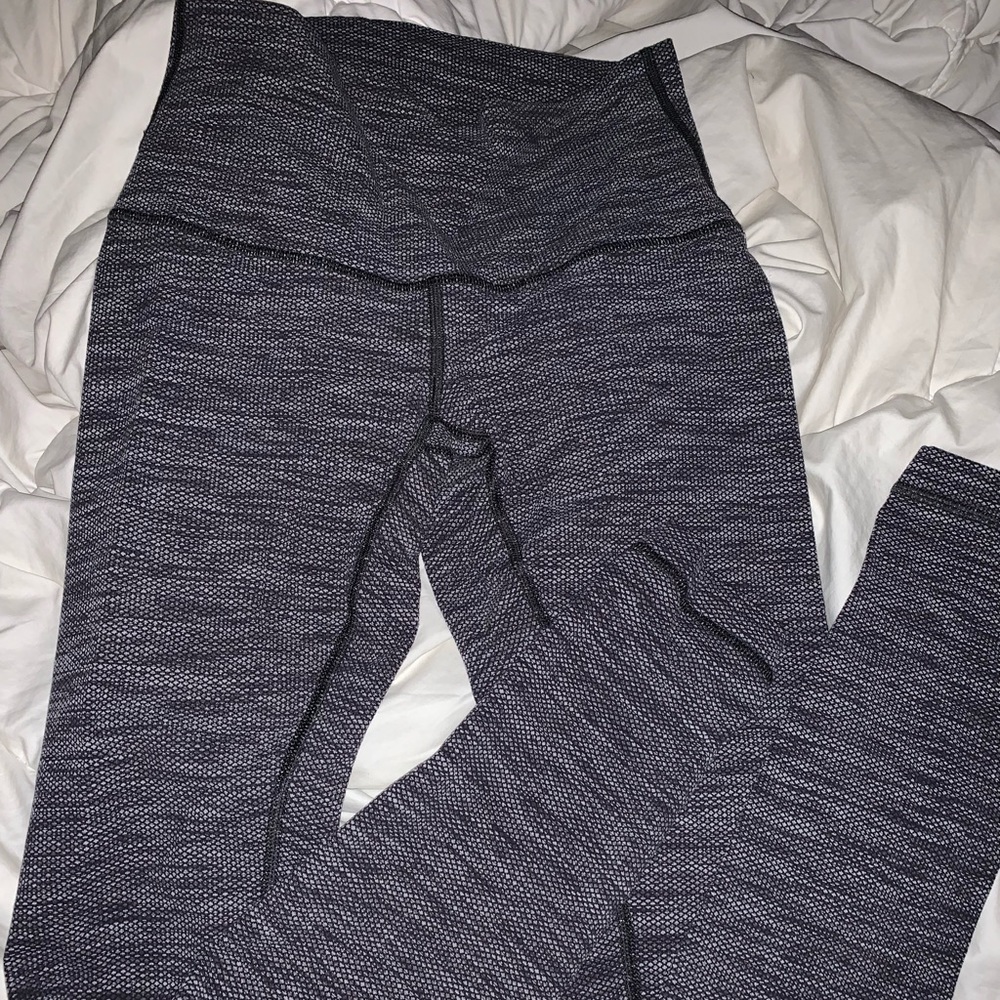 grey high waisted spotted lulu leggings